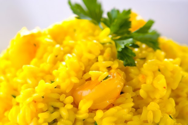 Тыквенное ризотто с грибами и красным перцем