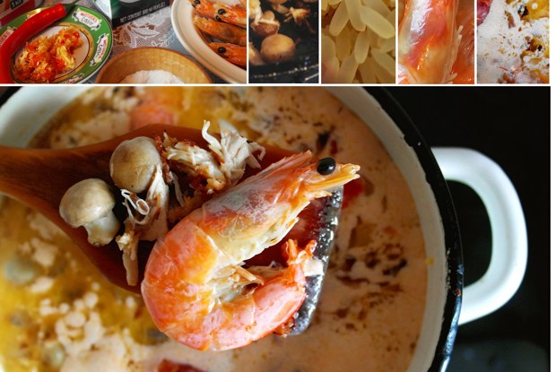 Том кха кунг с имбирем