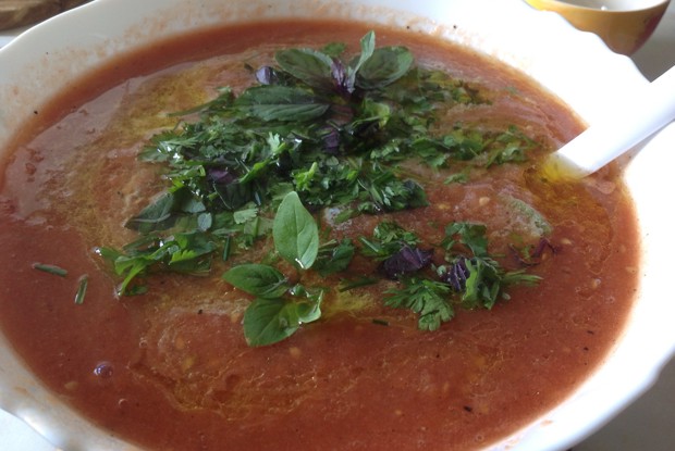 Томатный суп с гриля