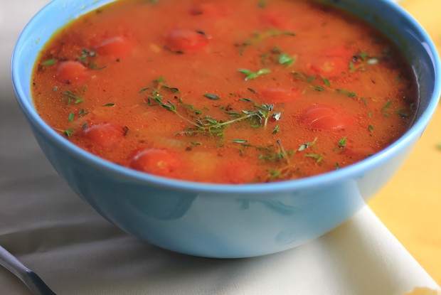 Томатный суп с фасолью