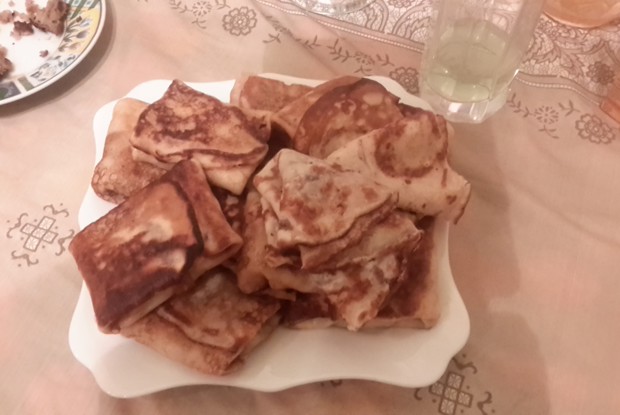 Тонкие блины с начинкой