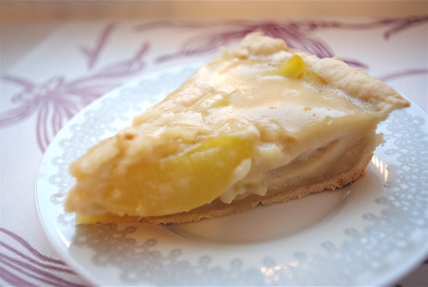 Торт из персиков со сметанным кремом