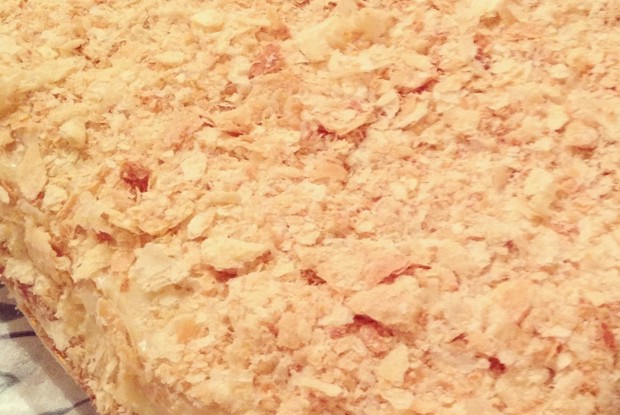 Торт «Наполеон» из покупного теста с заварным кремом