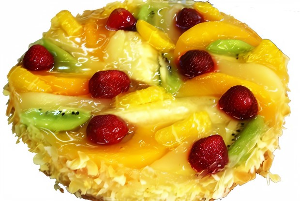 Торт с фруктами и желе