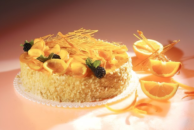 Торт с грецкими орехами и апельсинами