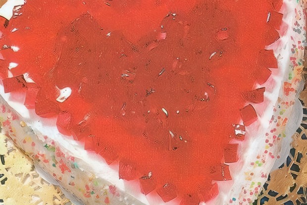 Торт-серце с желе