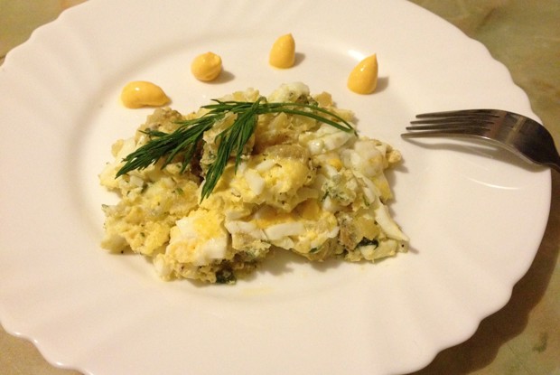 Треска под польским соусом