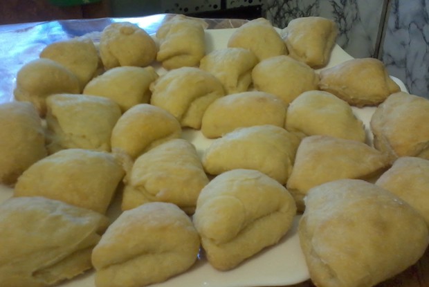 Треугольное творожное печенье