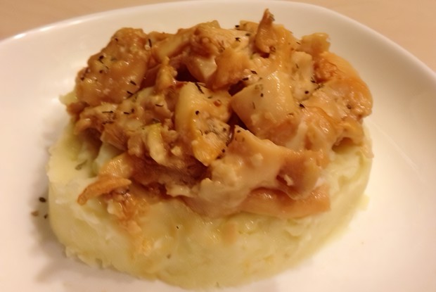 Трубач, тушеный в сливках