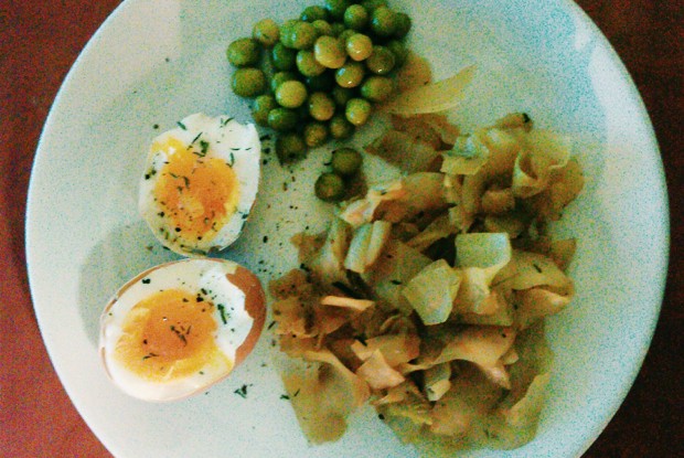 Тушеная капуста с вустерширским соусом