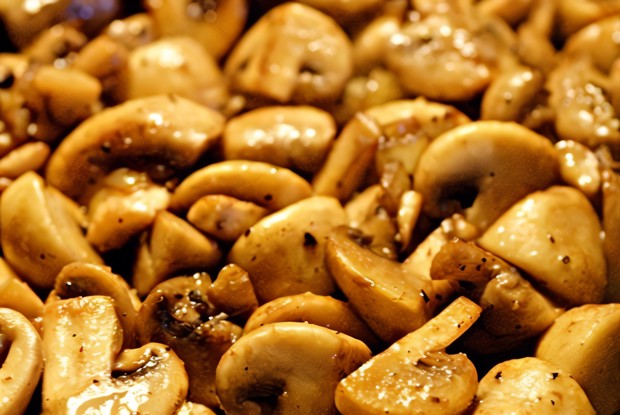 Тушеные в мясном бульоне грибы