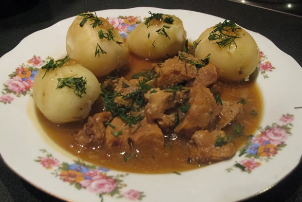 Тушеное вымя