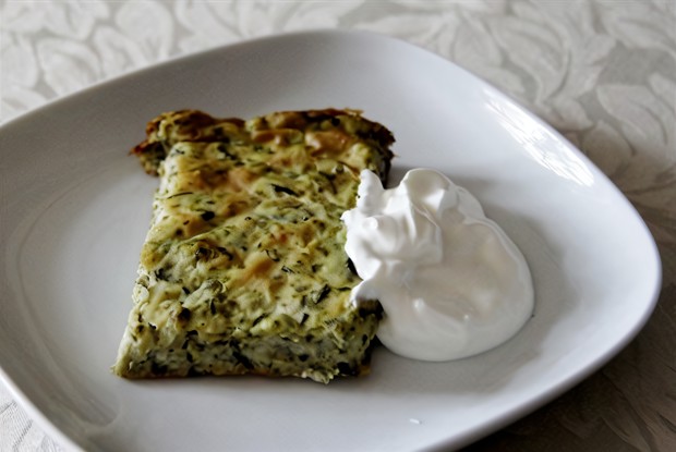 Творожная запеканка  с картофелем, шпинатом и розмарином