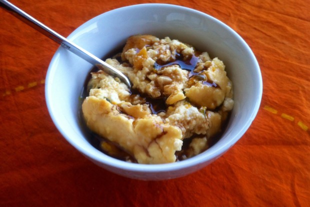 Творожная запеканка с маракуйей