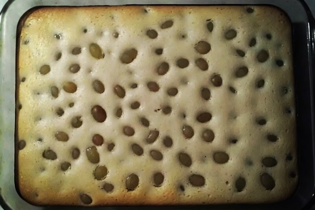 Творожная запеканка с виноградом (Weintraubenkuchen mit Quark)