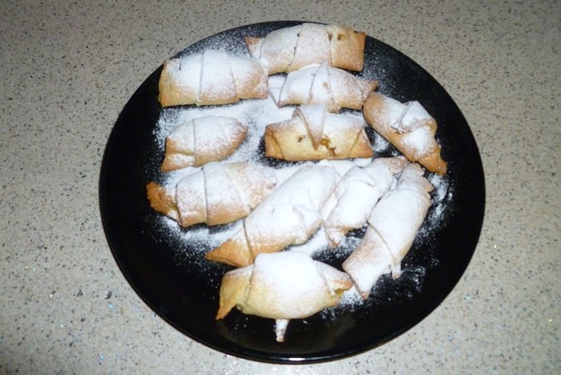 Творожные ванильные рогалики