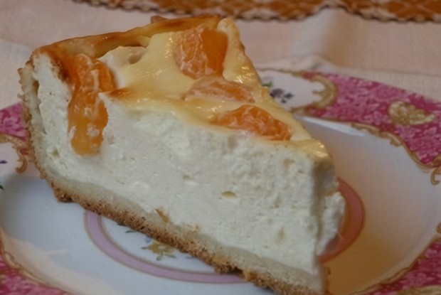 Творожный пирог с мандаринами