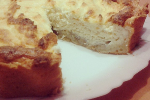 Творожник с бананом