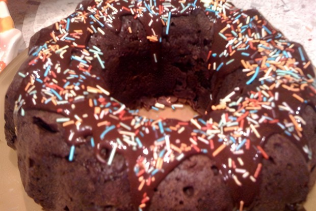 Творожно–шоколадный кекс с миндалем