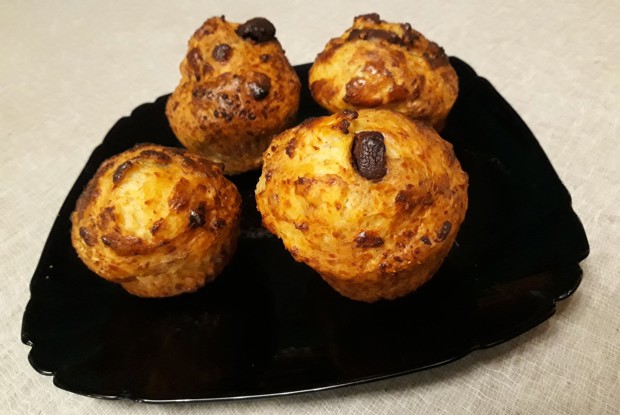 Творожные булочки с шоколадом