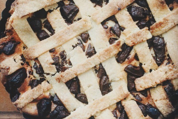 Творожный пирог с шоколадом и цитрусом