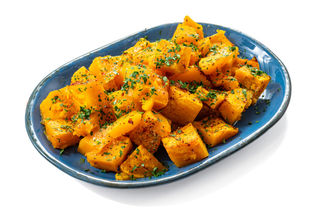 Тыква в духовке кусочками