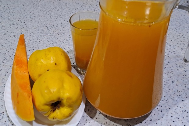 Тыквенно-айвовый сок на зиму