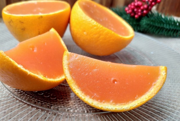 Тыквенное желе в апельсине