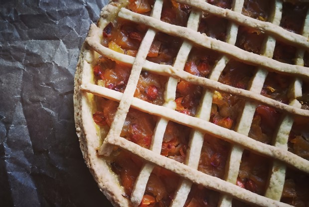 Тыквенный пирог с облепихой