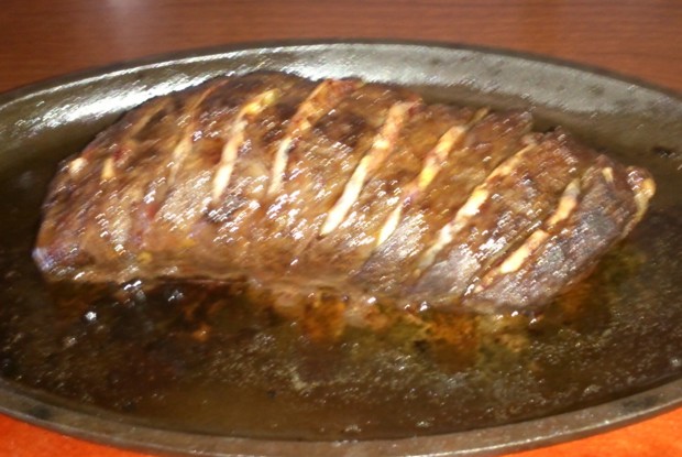 Утиная грудка, фаршированная апельсиновыми ломтиками