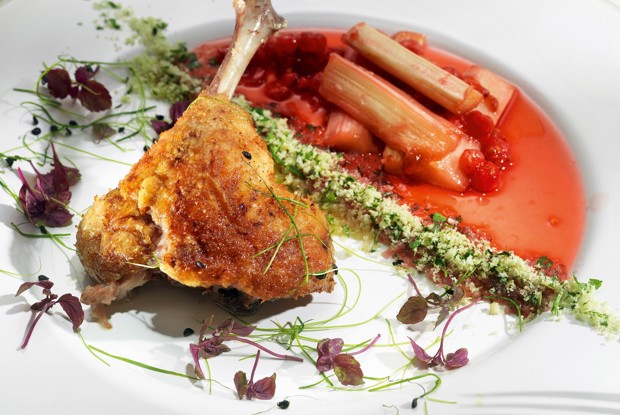 Утка с маринованным ревенем