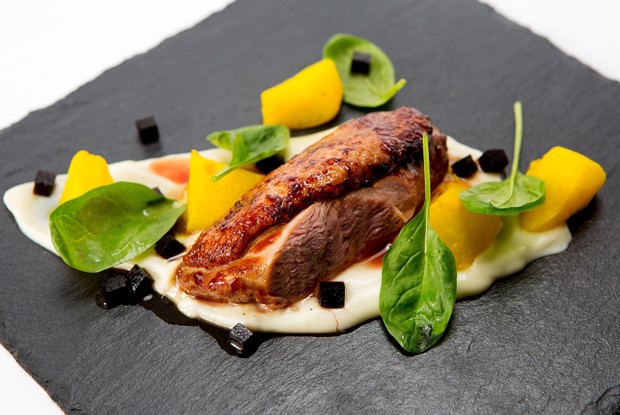 Утка сувид с маринованными яблоками и парметье из кольраби от Simple Pleasures