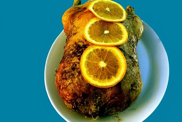 Утка, жаренная с апельсинами