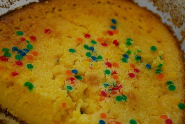 Утренний кекс с мандаринами и кунжутом