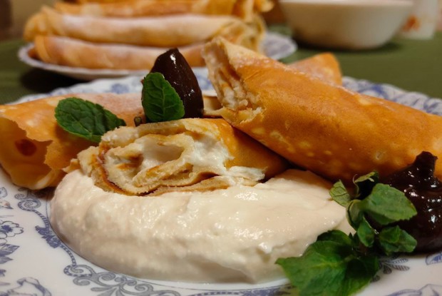 Вафельные трубочки с творожной начинкой