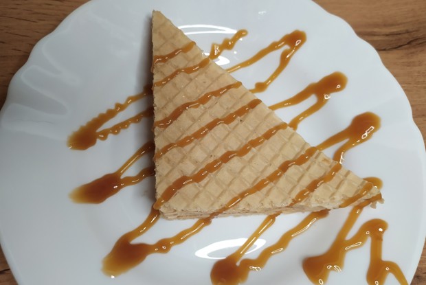 Вафельный тортик с заварным кремом