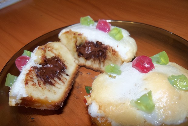 Ванильные кексы с шоколадной начинкой