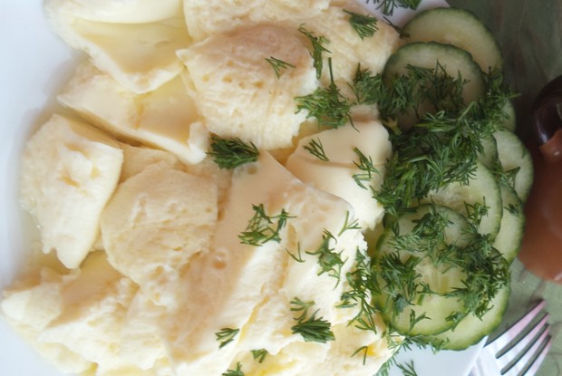 Вареный омлет в мешке