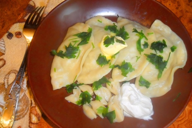 Вареники с картошкой и печенью