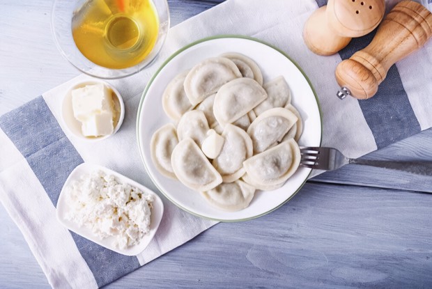 Вареники с творогом и медом