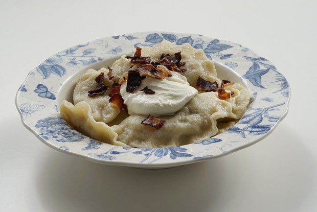 Вареники с тыквой и беконом