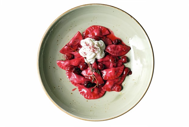 Вареники с вишней и тимьяном