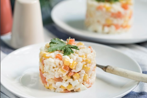 Веганский крабовый салат