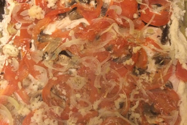 Вегетарианская картошка с грибами в духовке