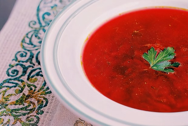 Вегетарианский борщ с капустой