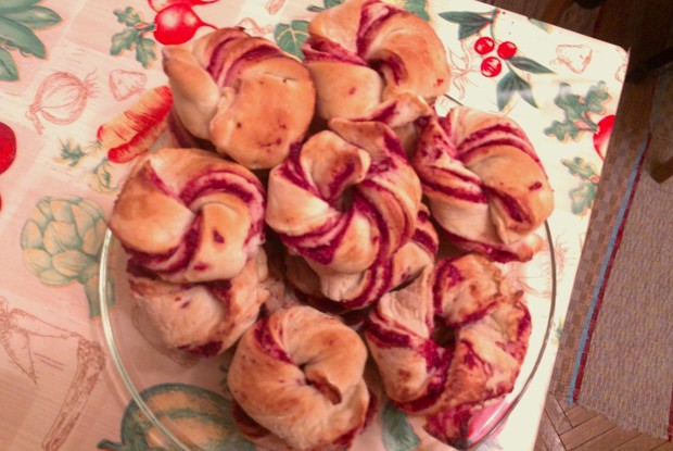 Веночки с клюквенным джемом