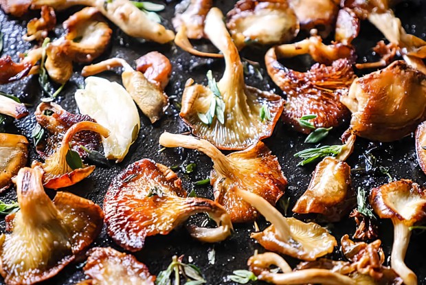 Вешенки с медом и белым вином