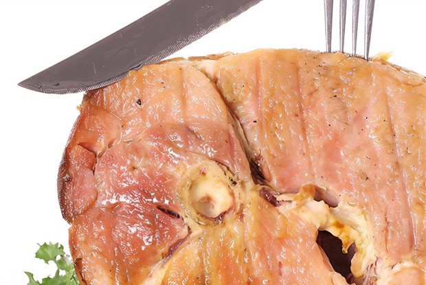 Ветчина, глазированная ананасом и горчицей