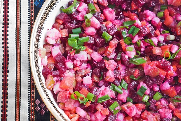 Винегрет с грибами