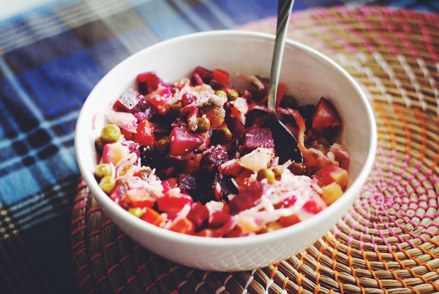 Винегрет с квашеной капустой